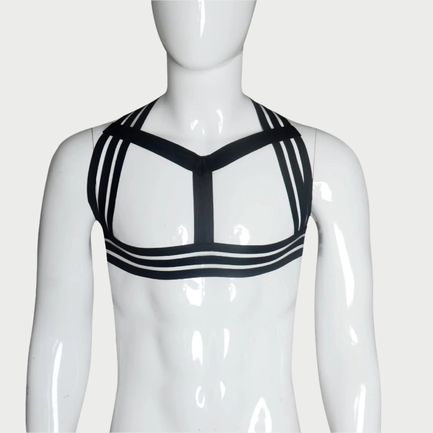 Elastic Hollow Striped Harness