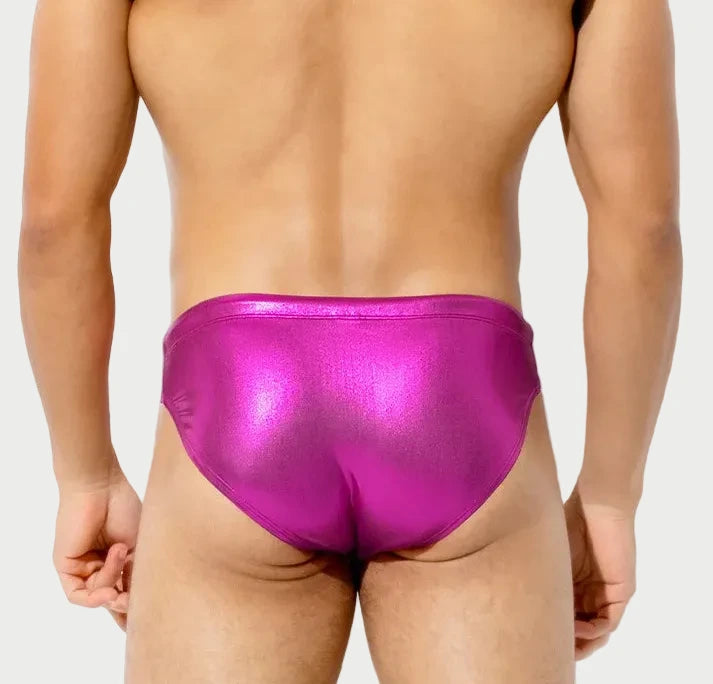 Liquid Chrome Metallic Briefs