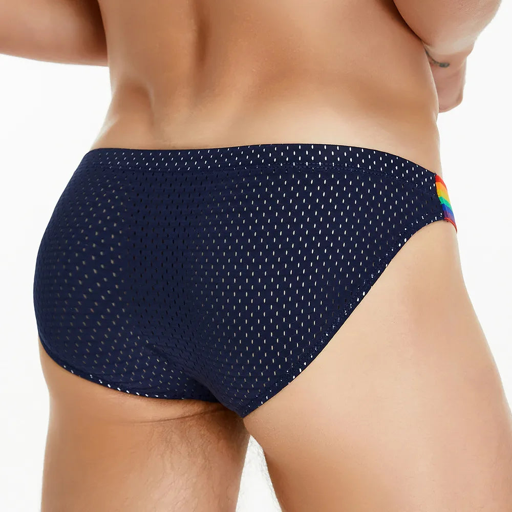 Rainbow Strap Mesh Bikini Brief