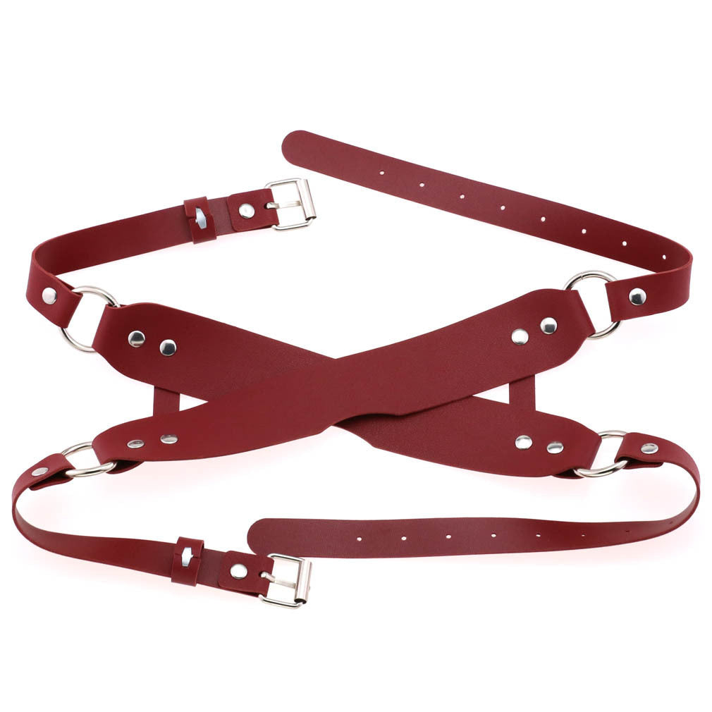 Leather Double Strap Eye Mask Blindfold