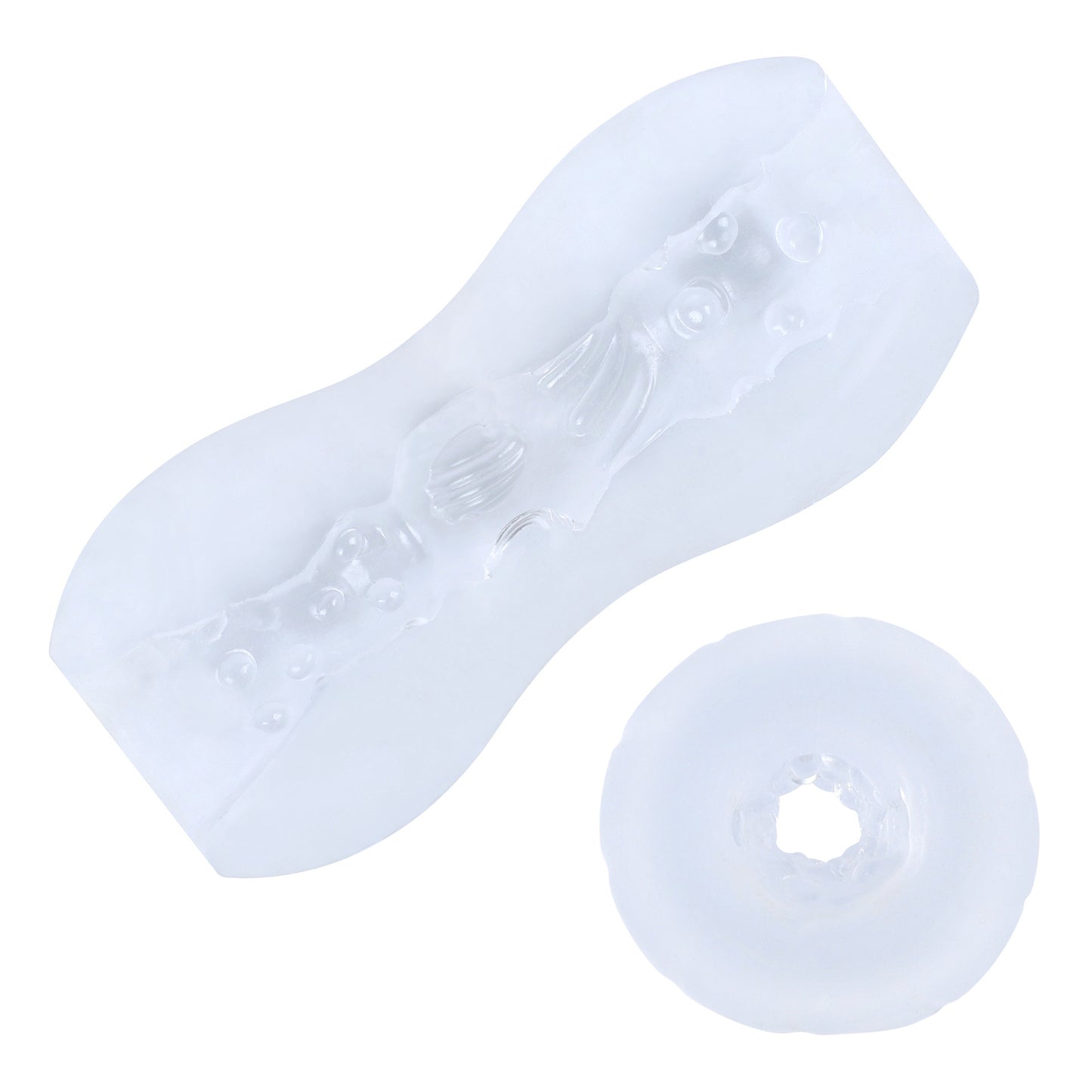 Transparent Ribbed Sleeve Masturbator