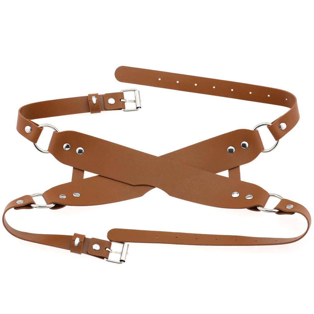 Leather Double Strap Eye Mask Blindfold