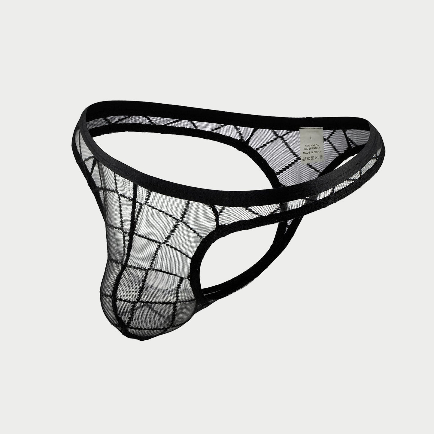 Sheer Lattice Mesh Thong