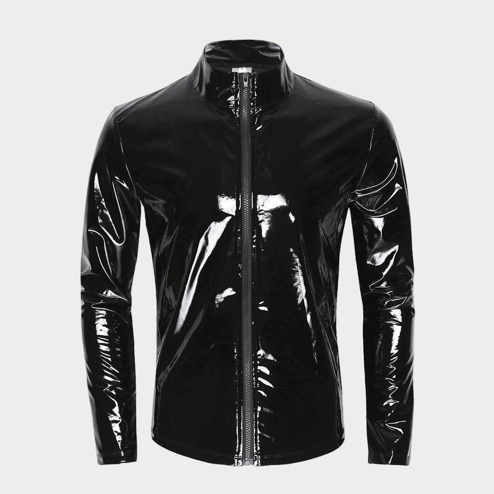 Midnight PVC Zip Jacket