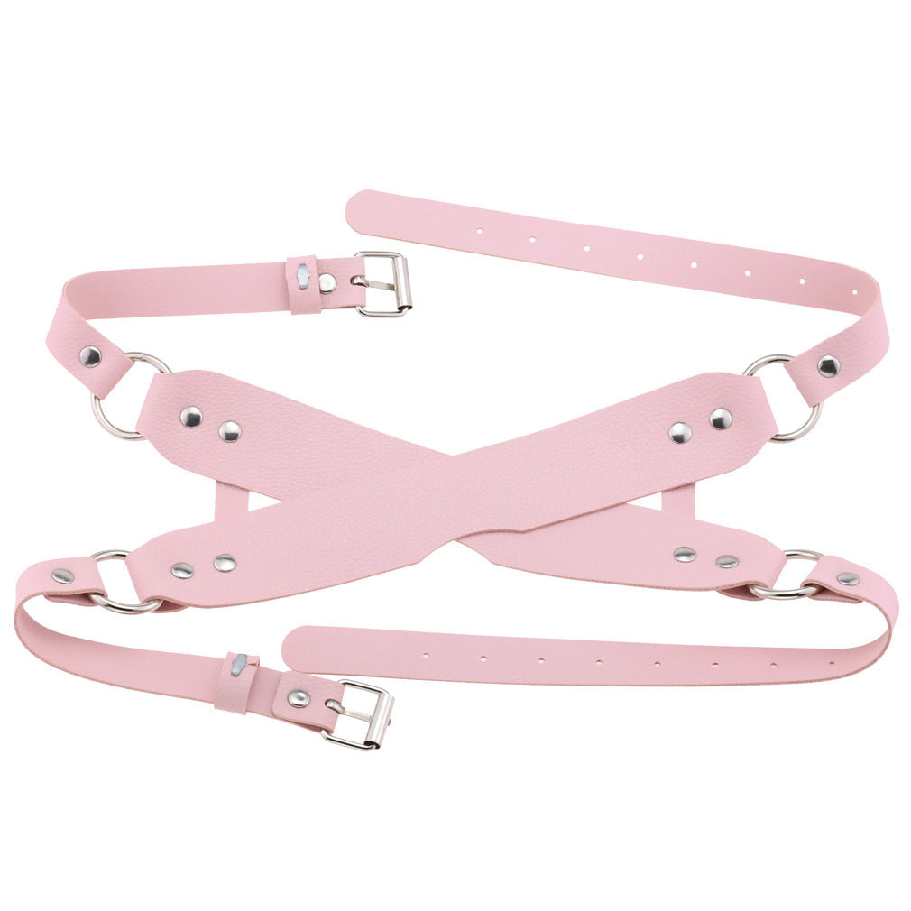 Leather Double Strap Eye Mask Blindfold