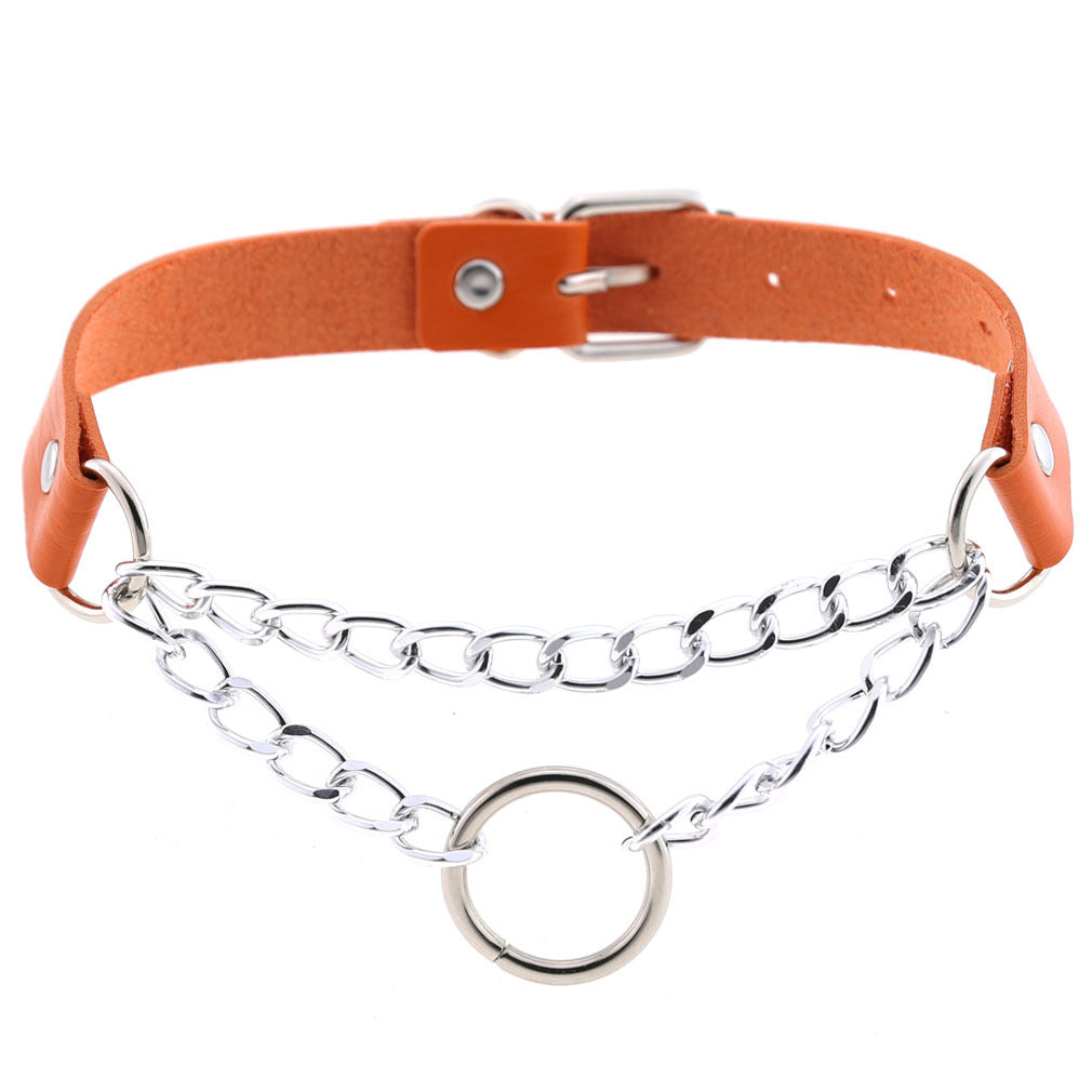 Chained Leather Collar / Choker