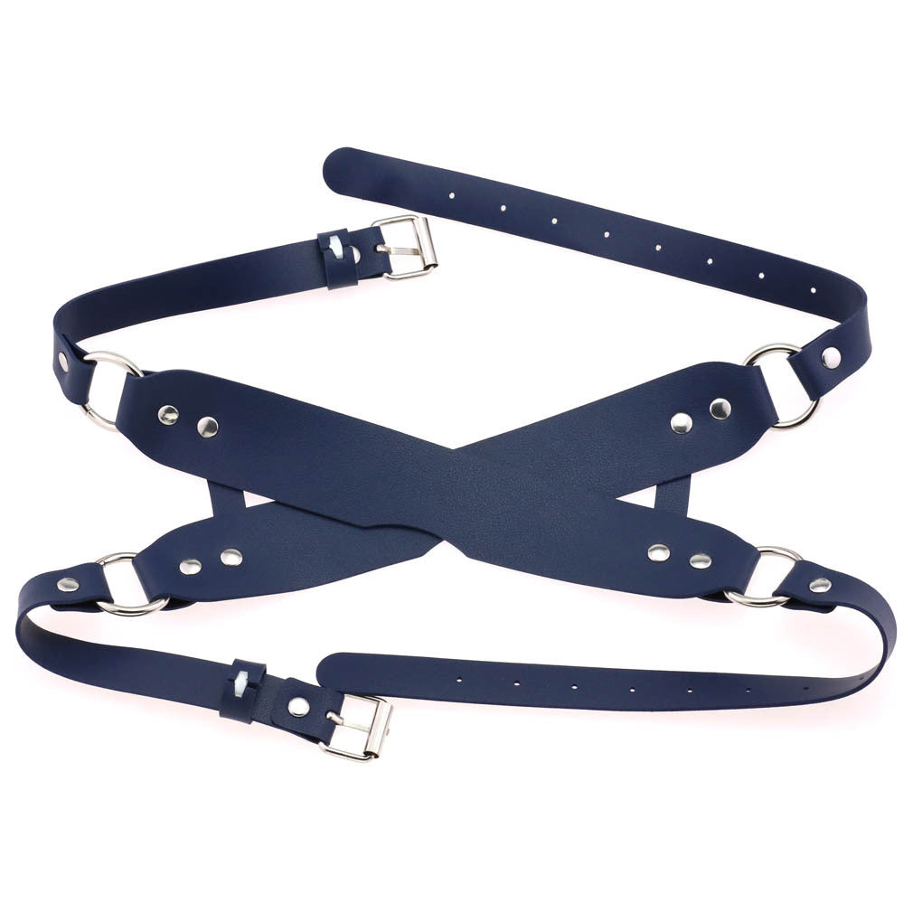 Leather Double Strap Eye Mask Blindfold