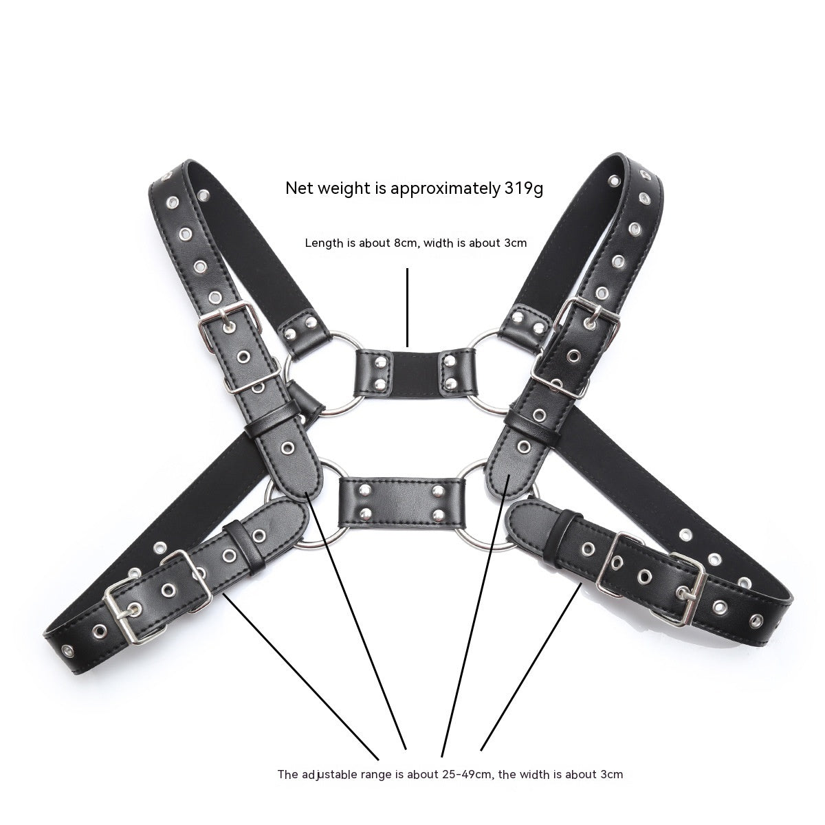 Buckle Strap Leather Chest Harness