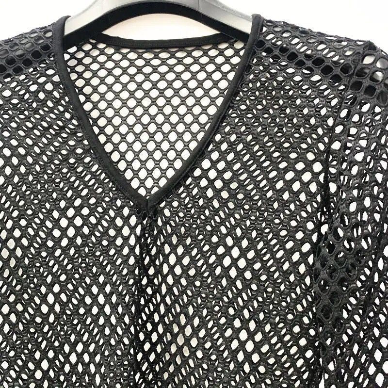 Mesh V-Neck Top