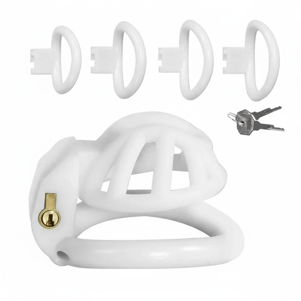 PushTech Chastity Cage With 4 Ring Sizes