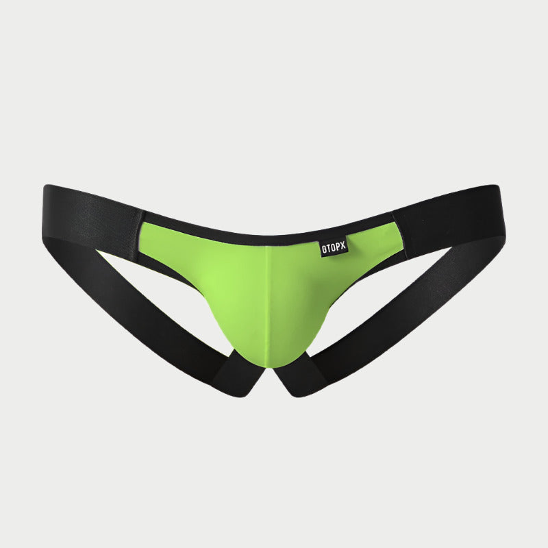 A green and black men's jock-thong underwear by GX