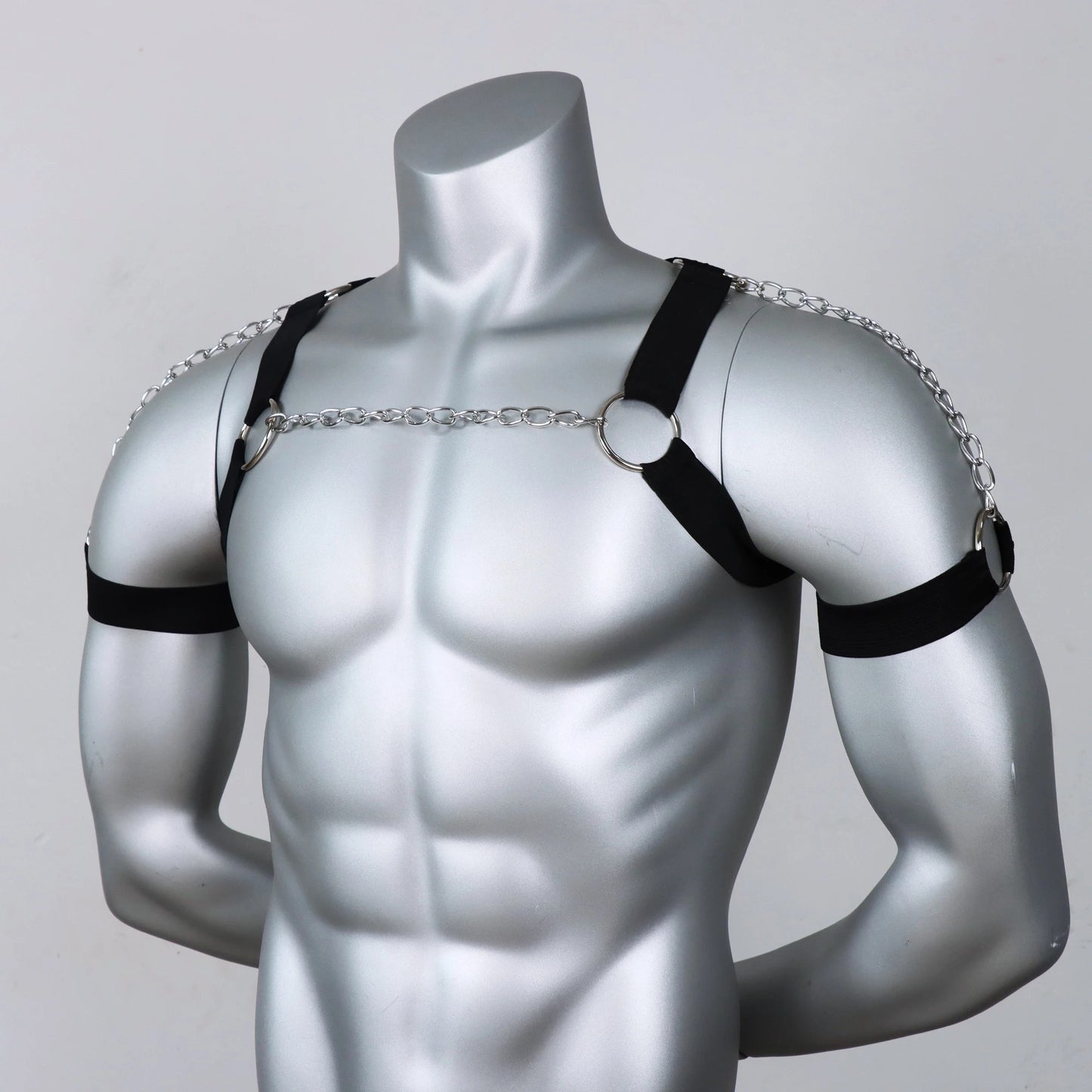 Black Elastic Chain Harness