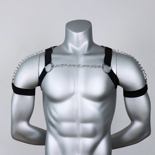 Black Elastic Chain Harness