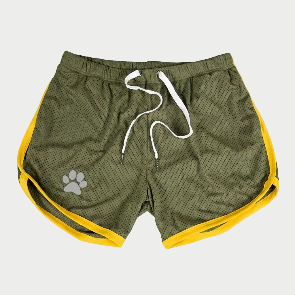 Paw Print Mesh Gym Shorts