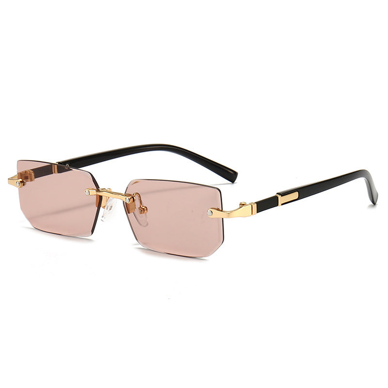 Squared Rimless Sunglasses