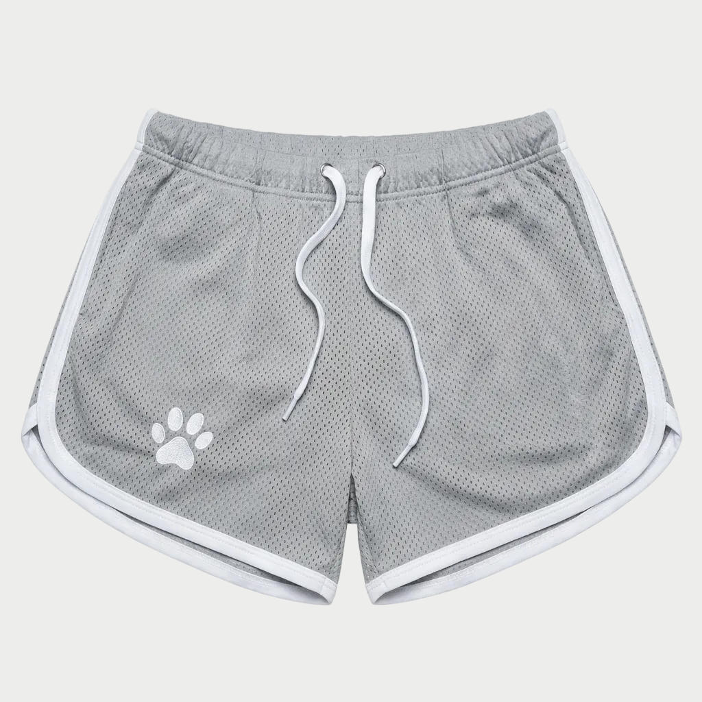 Paw Print Mesh Gym Shorts