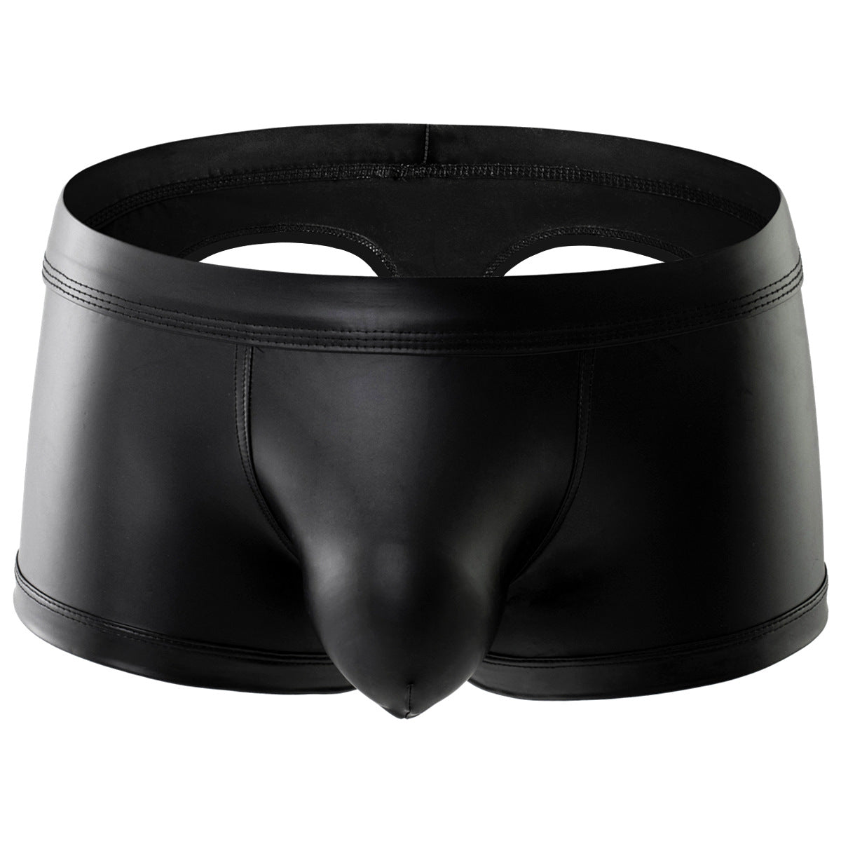 Open-Back Leather Boxer Briefs