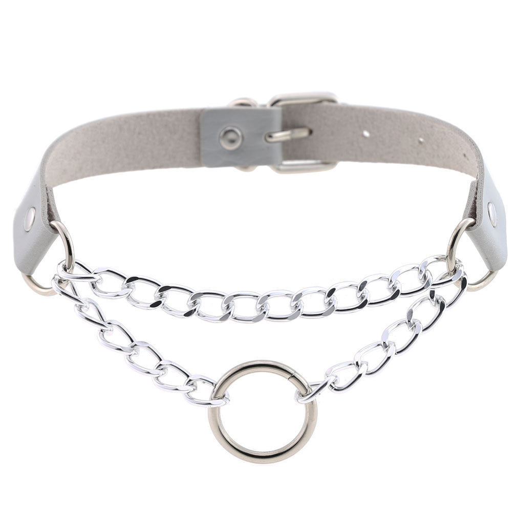 Chained Leather Collar / Choker