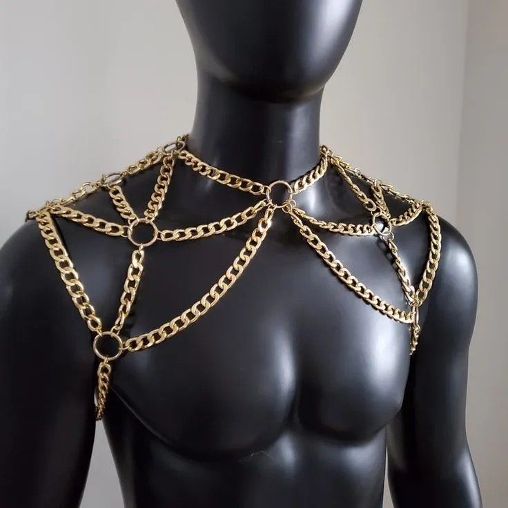 Metallic Chain Body Harness