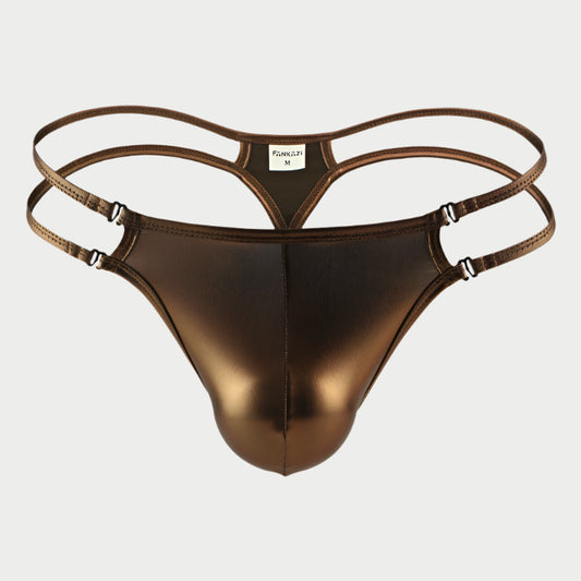 Low Waist Metallic Thong