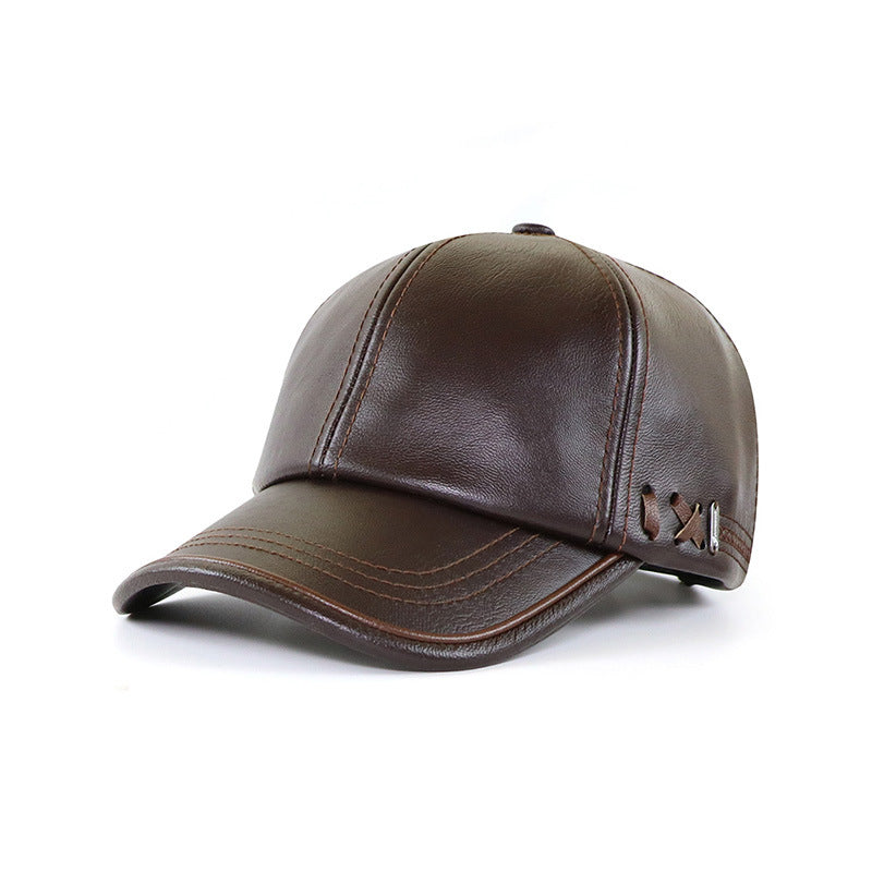 Leather Baseball Cap