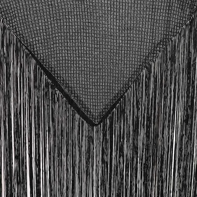 Fringe Knit Shoulder Drape