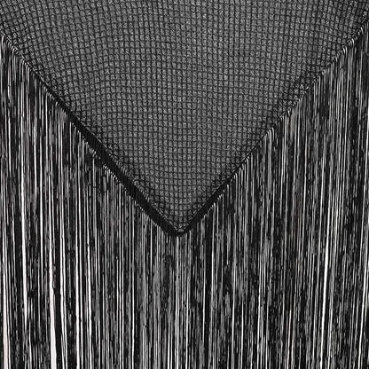 Fringe Knit Shoulder Drape
