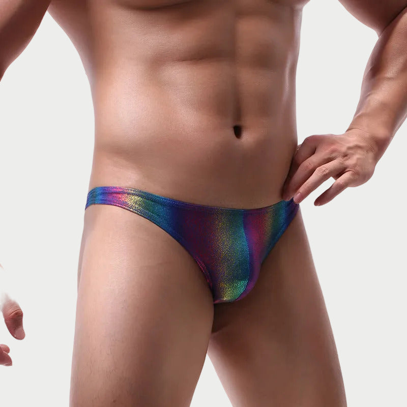 Holographic Rainbow Bikini Brief