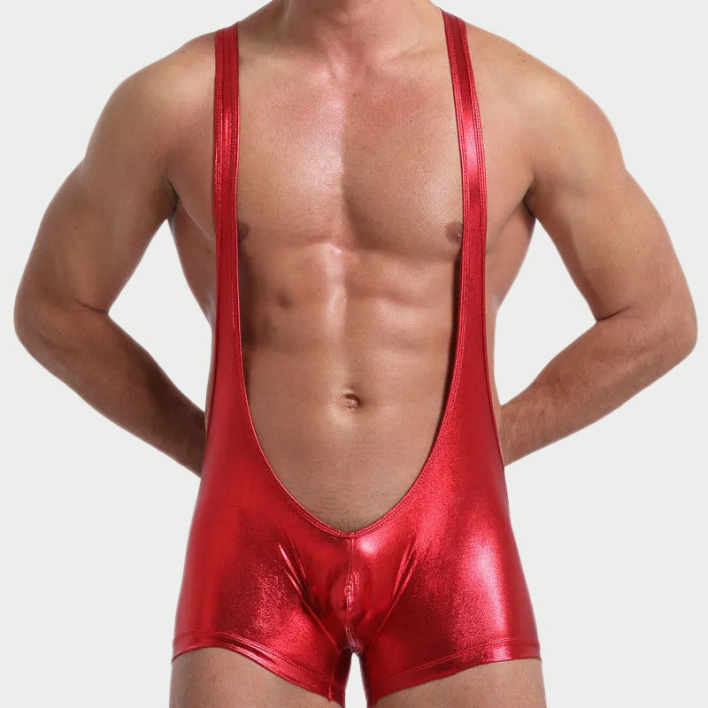 Metallic Glossy Wrestling Singlet