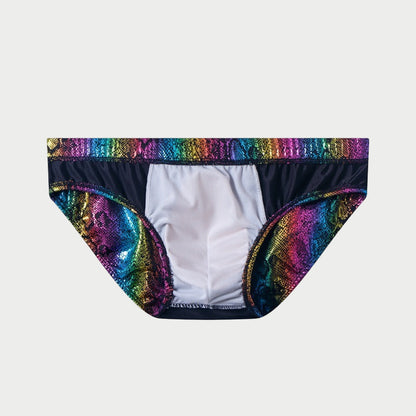 Metallic Snakeskin Bikini Brief