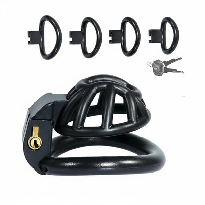 PushTech Chastity Cage With 4 Ring Sizes