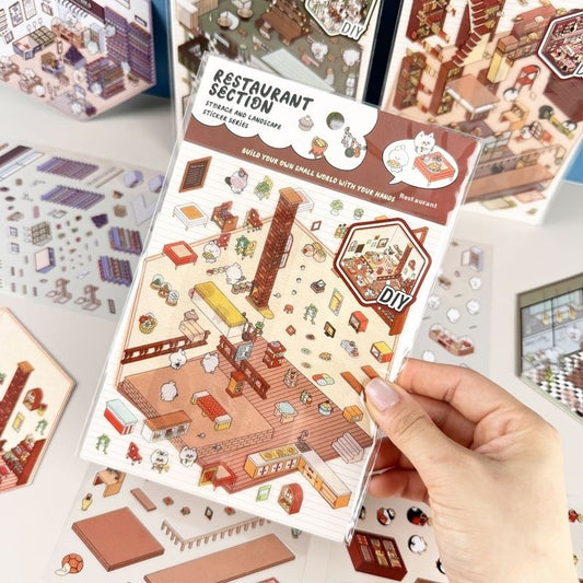 Cute DIY 3D Isometric Stickers