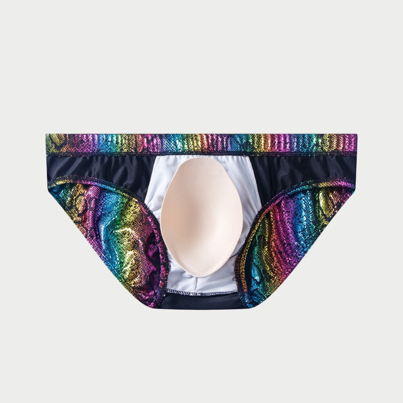 Metallic Snakeskin Bikini Brief