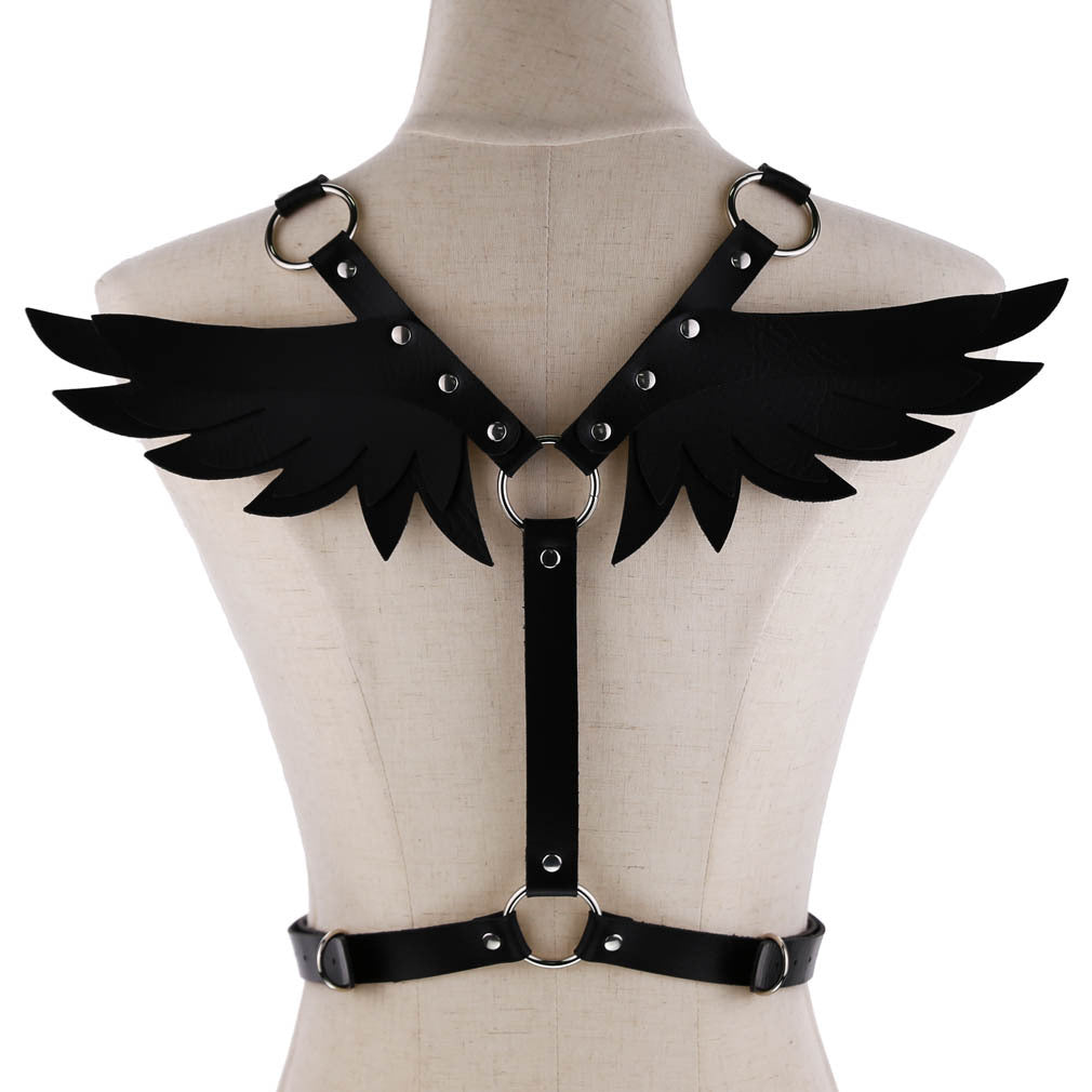 Angel Wings Leather Harness