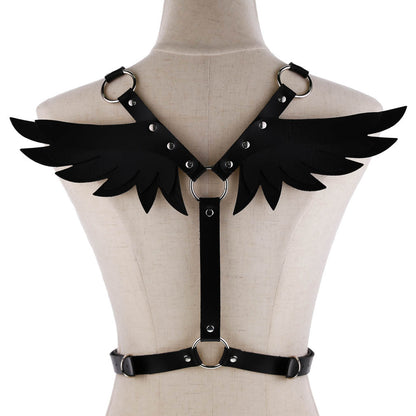 Angel Wings Leather Harness