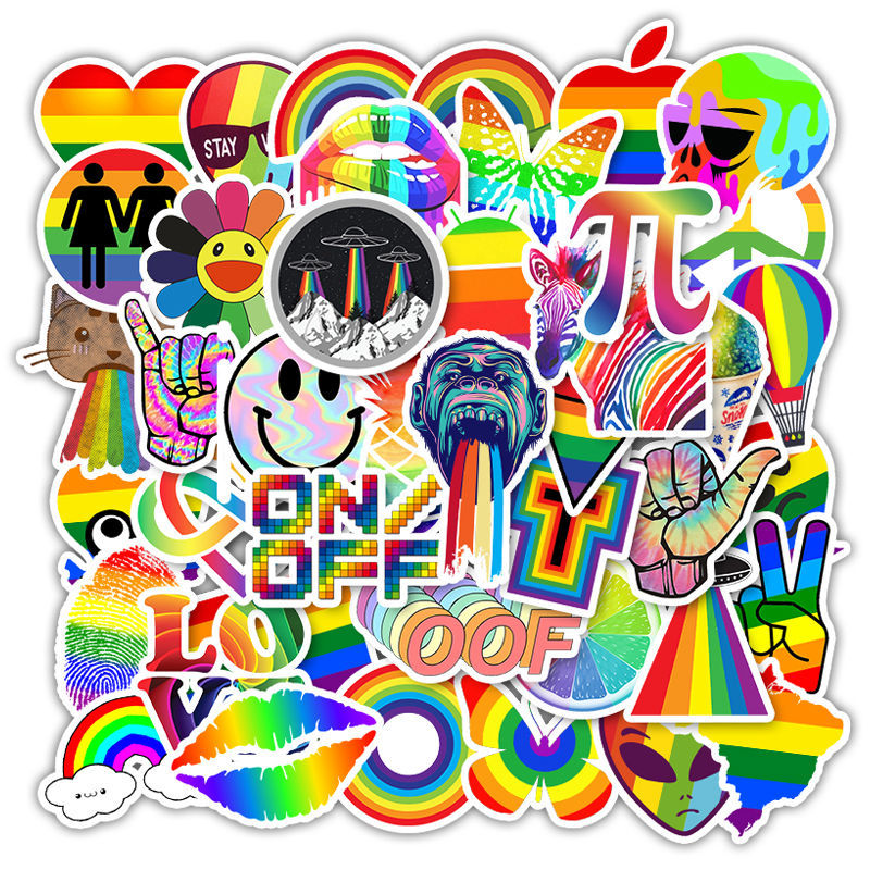 50 Rainbow / Cute Stickers