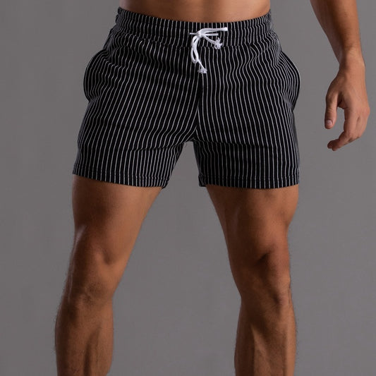Striped Cotton Shorts