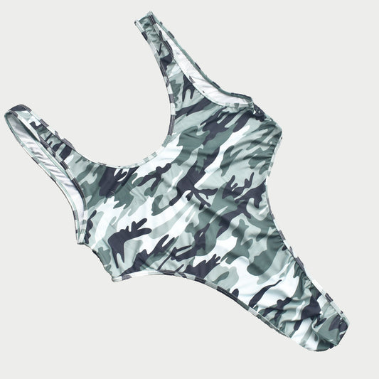 Camo Thong Bodysuit