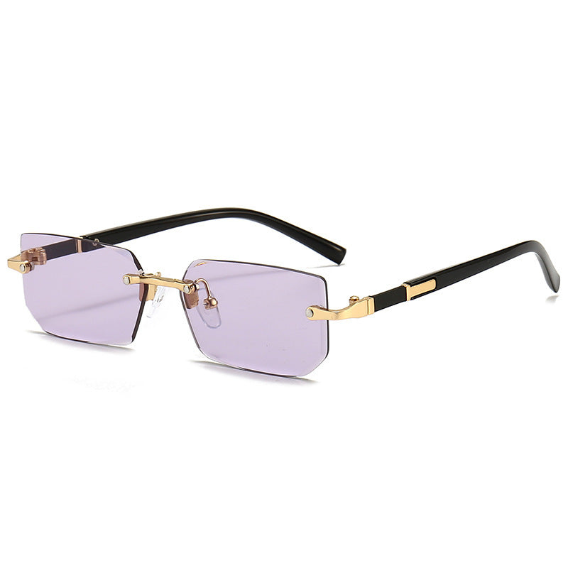 Squared Rimless Sunglasses