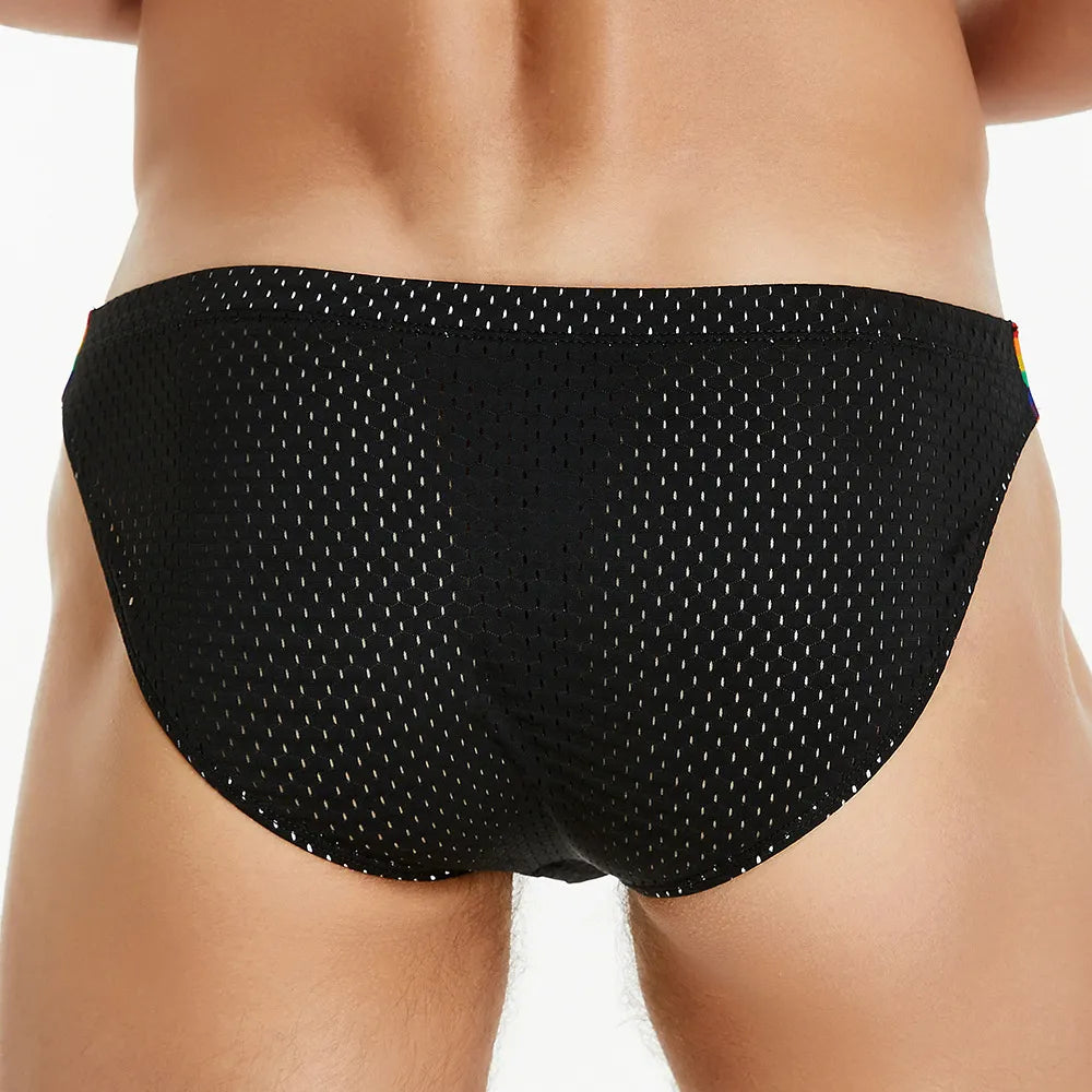 Rainbow Strap Mesh Bikini Brief