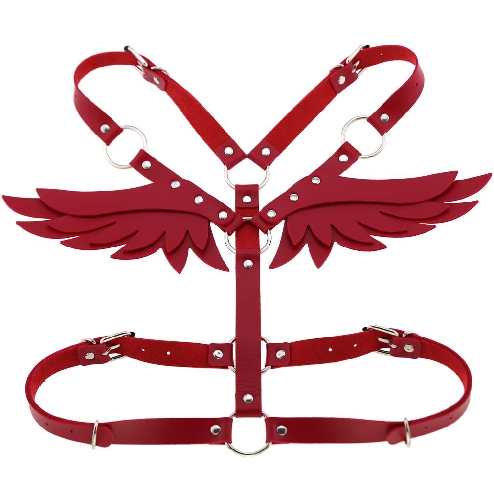 Angel Wings Leather Harness