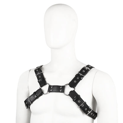 Buckle Strap Leather Chest Harness
