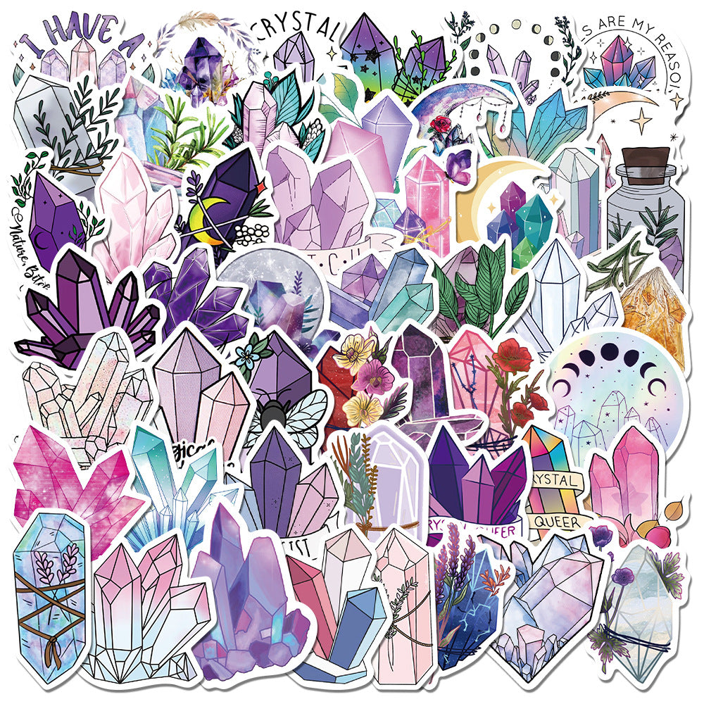 50 Dreamy Crystal Graffiti Stickers