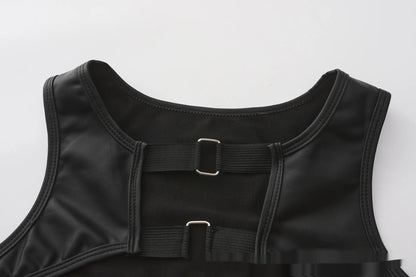 Twin Buckle Leather Harness