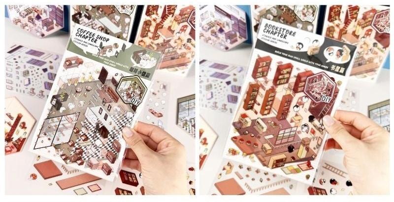 Cute DIY 3D Isometric Stickers