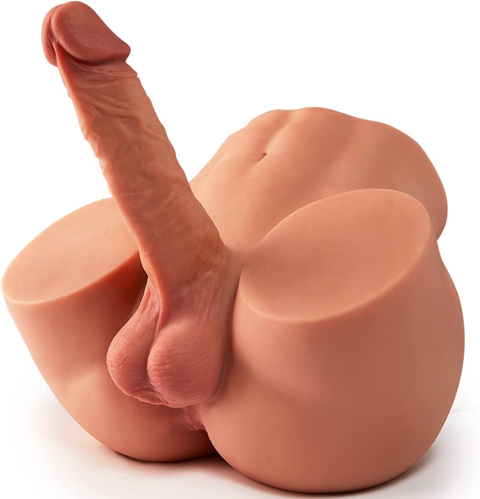 Torso Male Sex Doll with Realistic Dildo and Testis