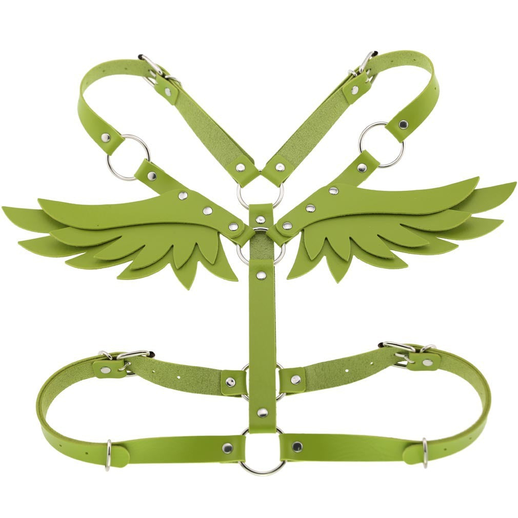 Angel Wings Leather Harness