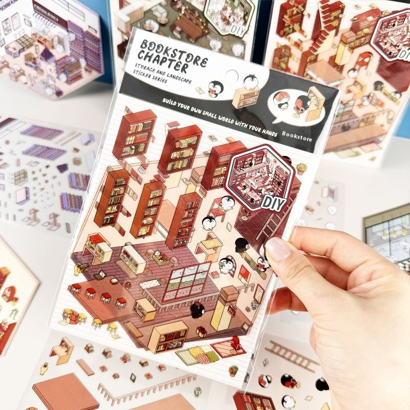 Cute DIY 3D Isometric Stickers