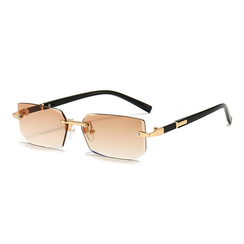 Squared Rimless Sunglasses