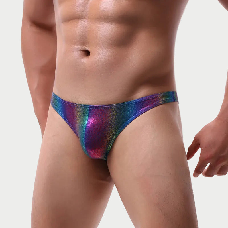 Holographic Rainbow Bikini Brief